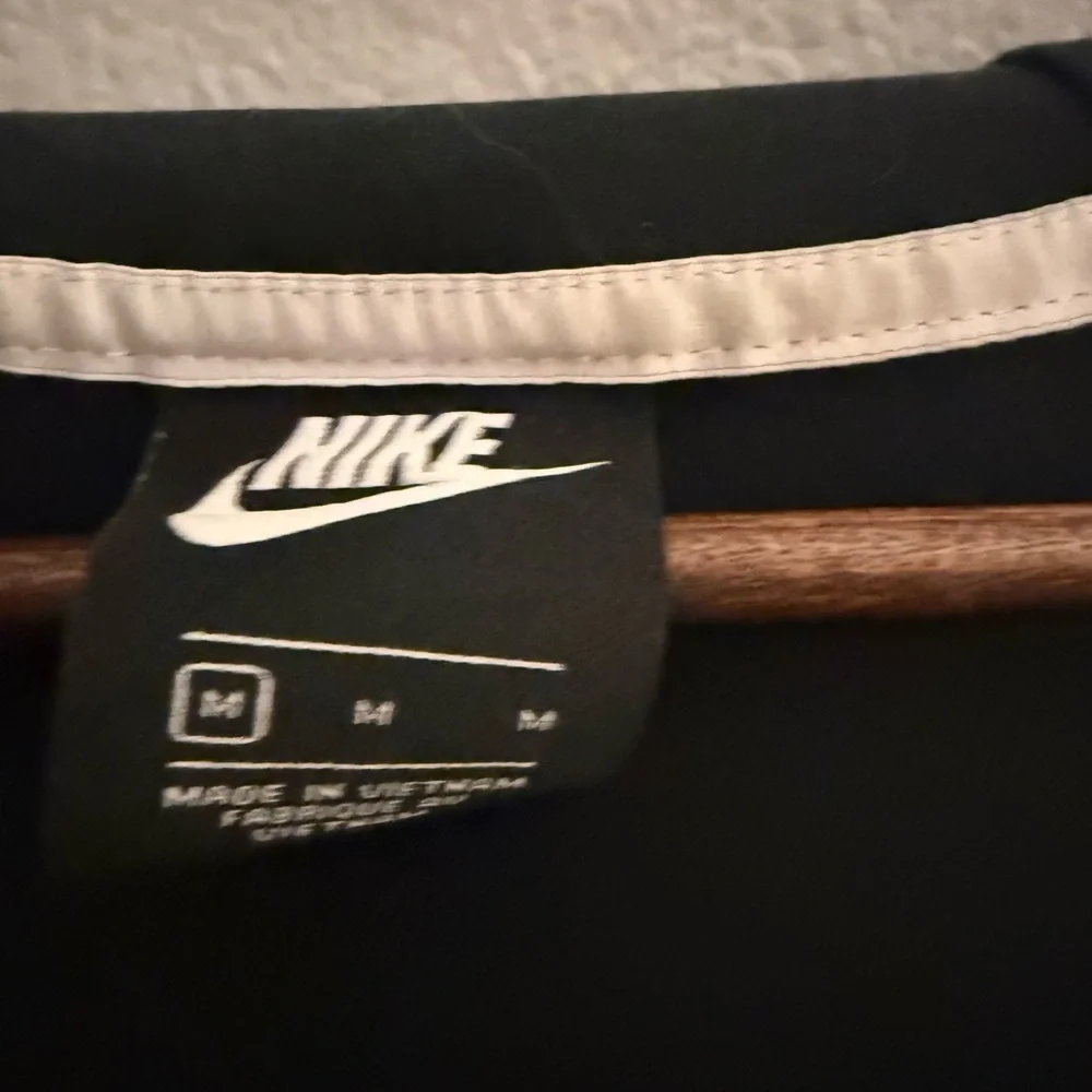 Nike Black and White Full-Zip Hoodie